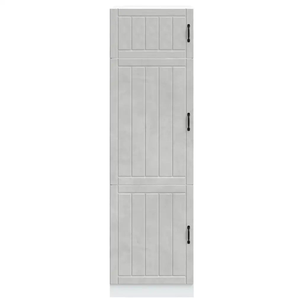 Armadio da Cucina Lucca Grigio Cemento in Legno Multistrato