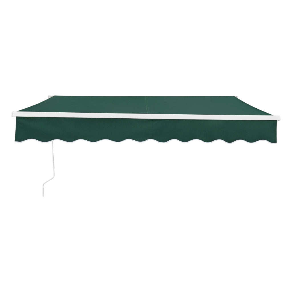 Tenda da Sole a Muro Bitonto con Bracci Estensibili e Manovella 250 x 200 cm (LxP) Verde Scuro [en.casa]