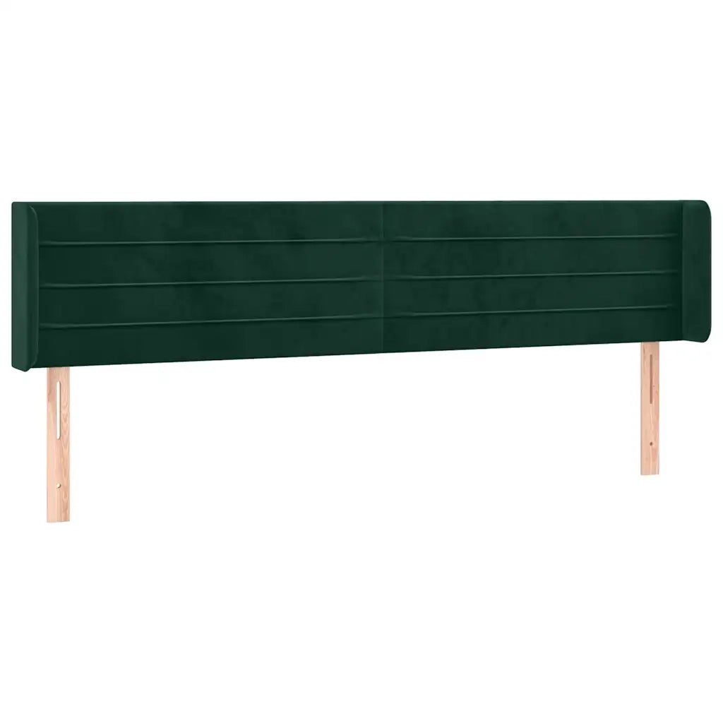 Testiera a LED Verde Scuro 163x16x78/88 cm in Velluto