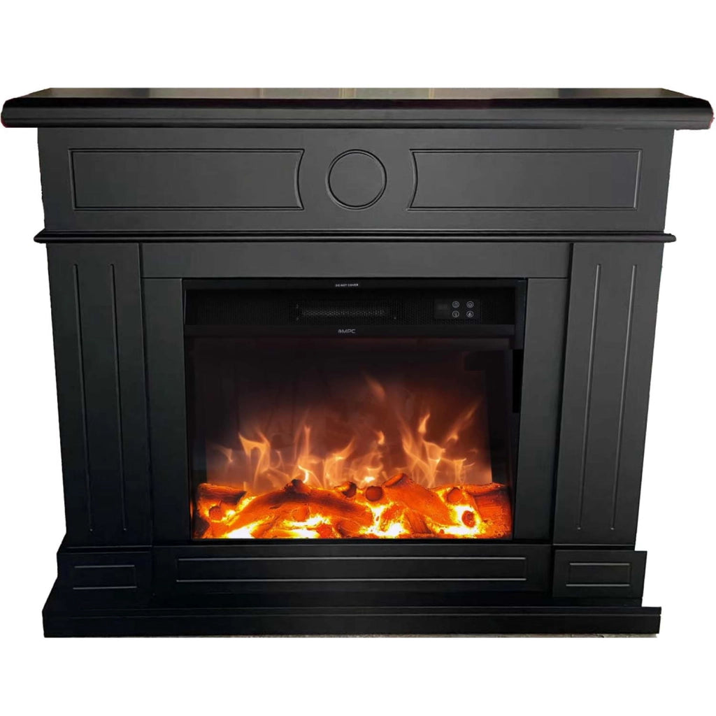 Mpc Cornice Camino Lipari Nero Nero Profondo Cornice Caminetti Lipari Nero Per Inserto Elettrico Caminetto Vulcano o Bruciatore Esistente In Legno Mdf Design Elegante Per Tutti Gli Ambienti