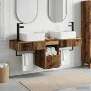 Set di mobili per il bagno 3 pz Legno antico 3405605