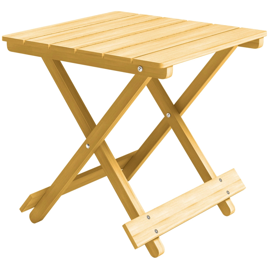 Tavolino pieghevole in legno massello ¨C Minimal ¨C 40x43x40 cm naturale