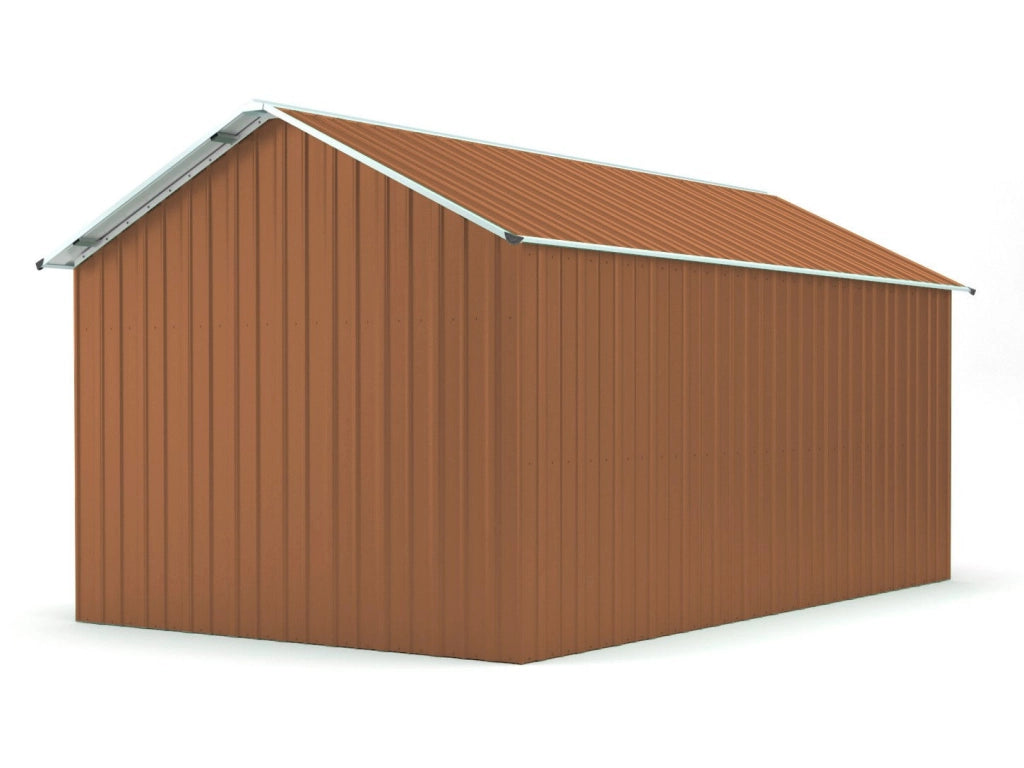 Casetta Box da Giardino in Lamiera di Acciaio 360x760x307 cm Legno