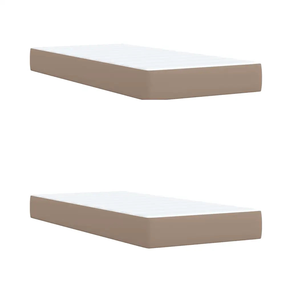 Giroletto a Molle con Materasso Cappuccino 200x200cm Similpelle 3286139