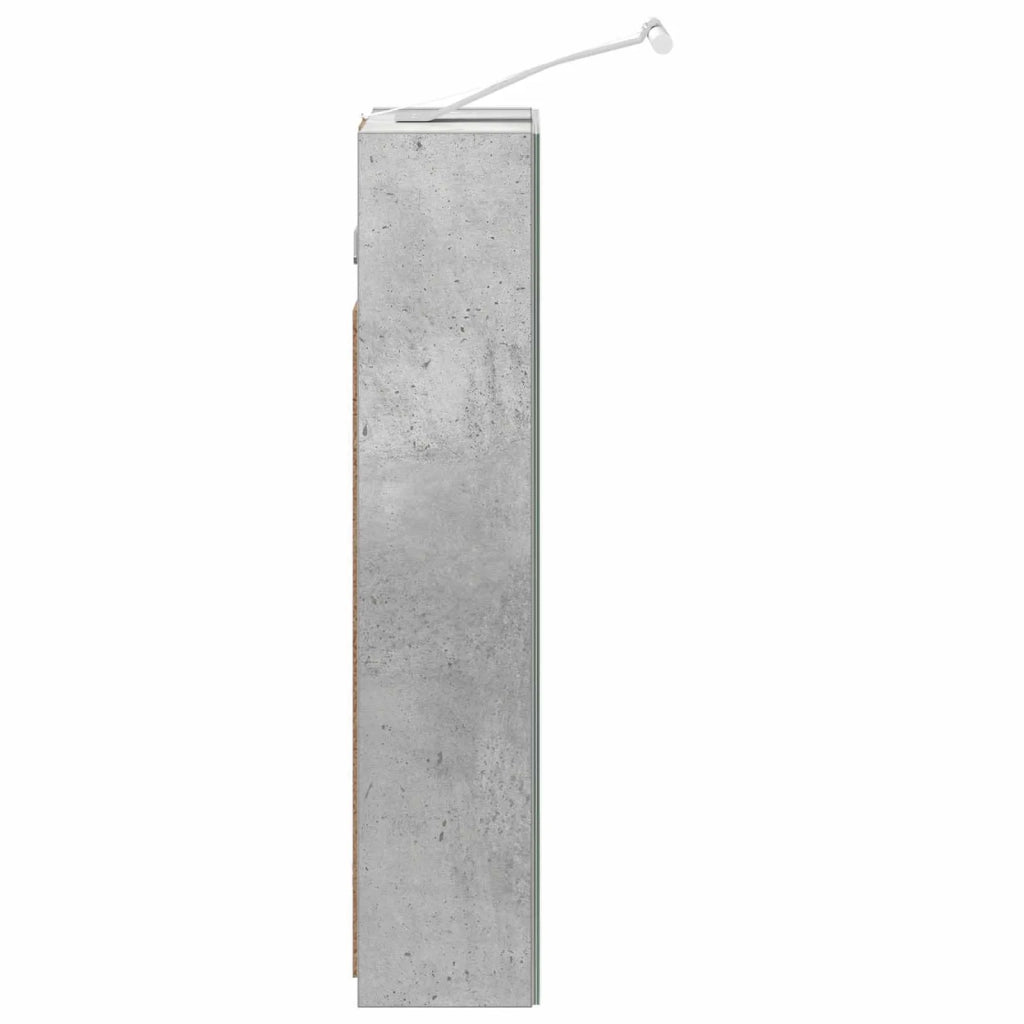 Mobiletto per specchio da bagno con lo scaffale Grigio cemento 889018