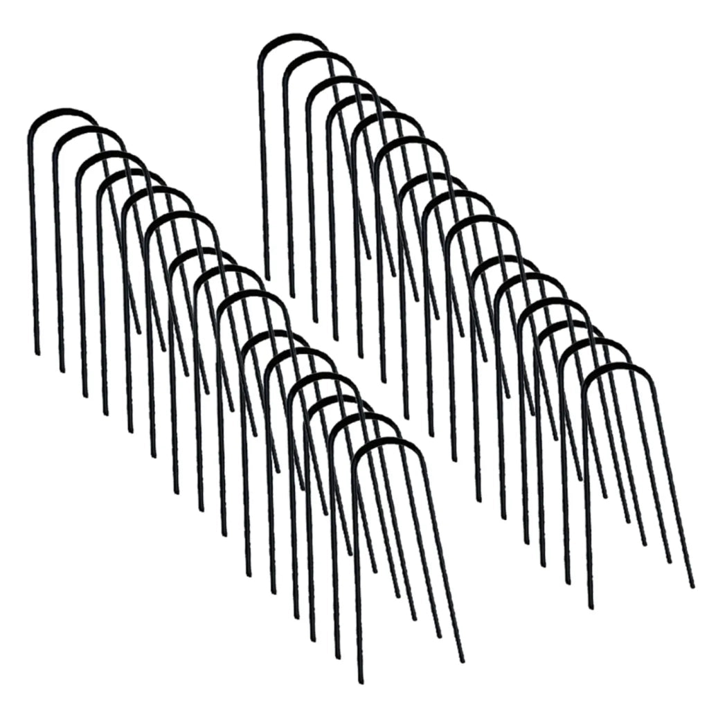 IDMarket - Confezione da 30 punti metallici per tessuto pacciamante da 10 CM