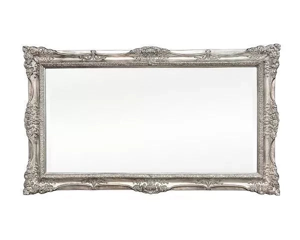 Mobili2g - specchiera foglia argento anticata rettangolare - misure: l.116 x h.86 x p.5
