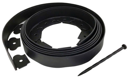Bordo Flessibile per Aiuole 10m con Picchetti Nero