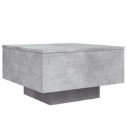 Tavolino da Salotto-Tavolino da soggiorno Grigio Cemento 55x55x31cm Legno Multistrato