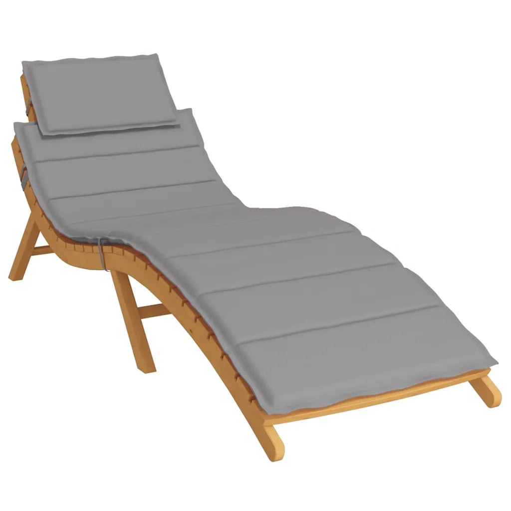 Cuscino per Lettino Grigio 186x58x4 cm in Tessuto Oxford 314159