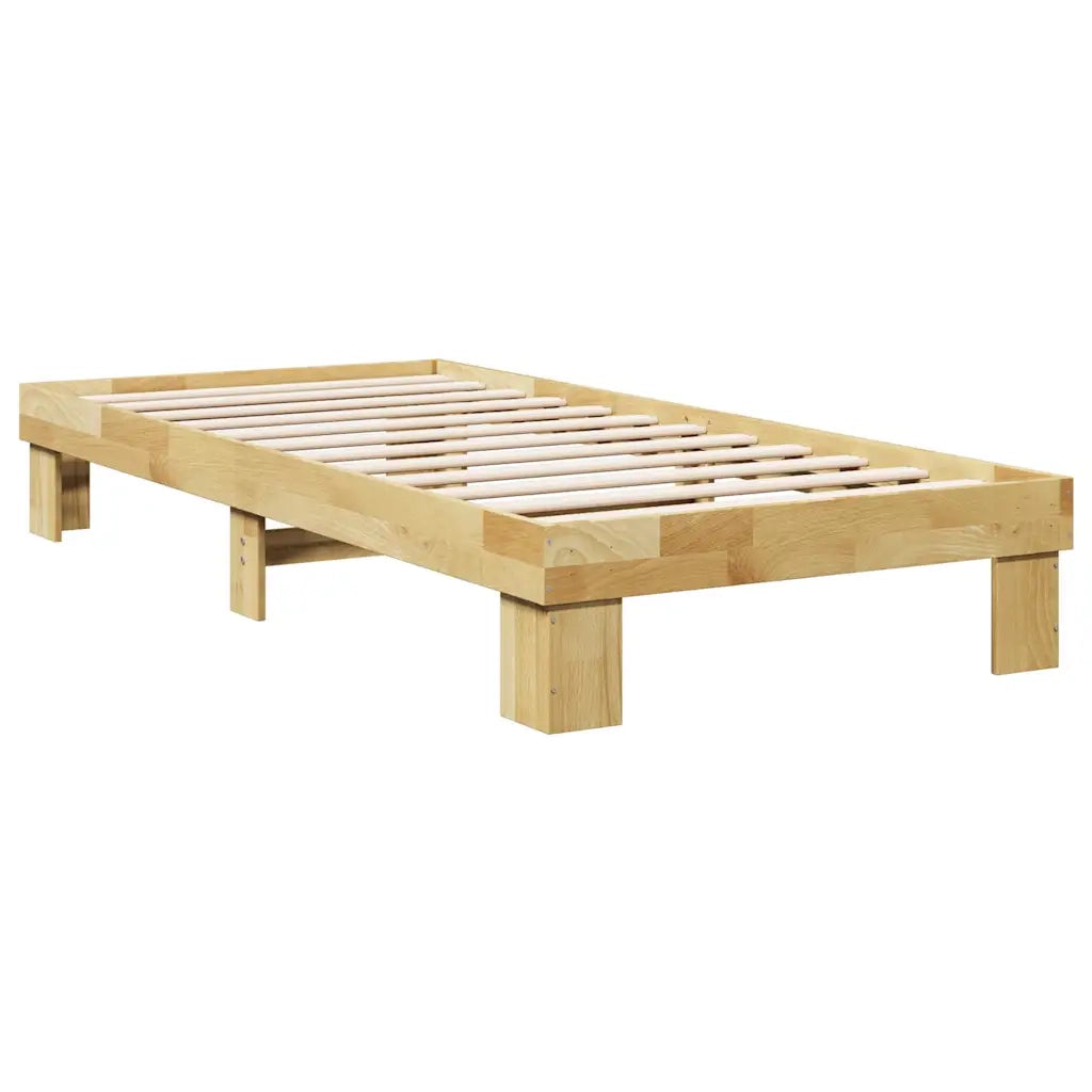 Struttura Letto Senza Materasso 75x190 cm in Legno di Rovere 851956