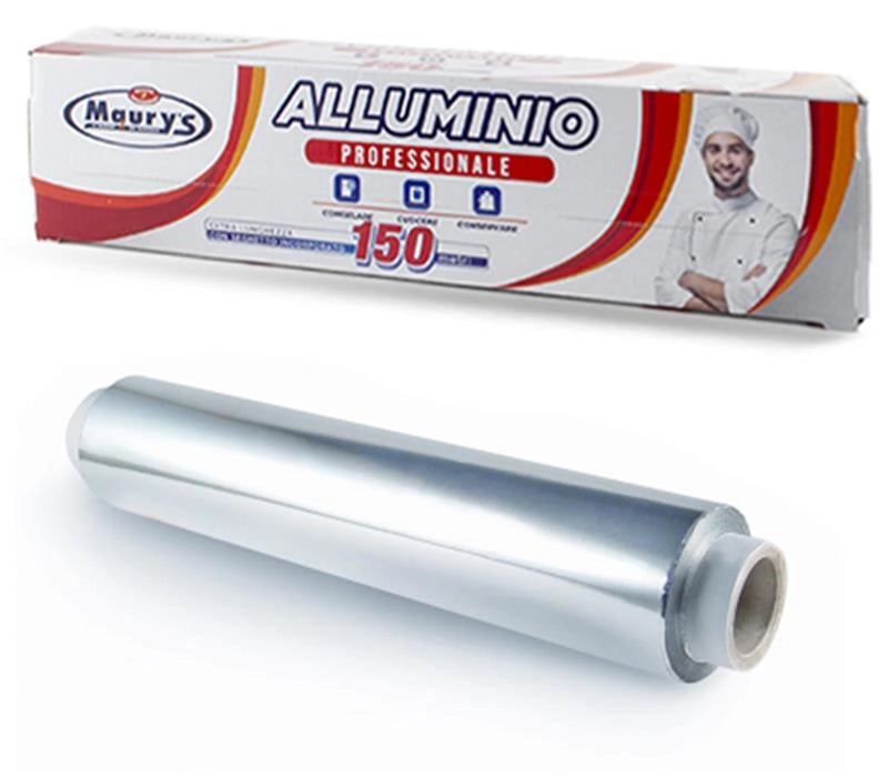 KIT SET 2 PZ MAURY'S ROTOLO ALLUMINIO FOGLIO DA CUCINA 150 MT