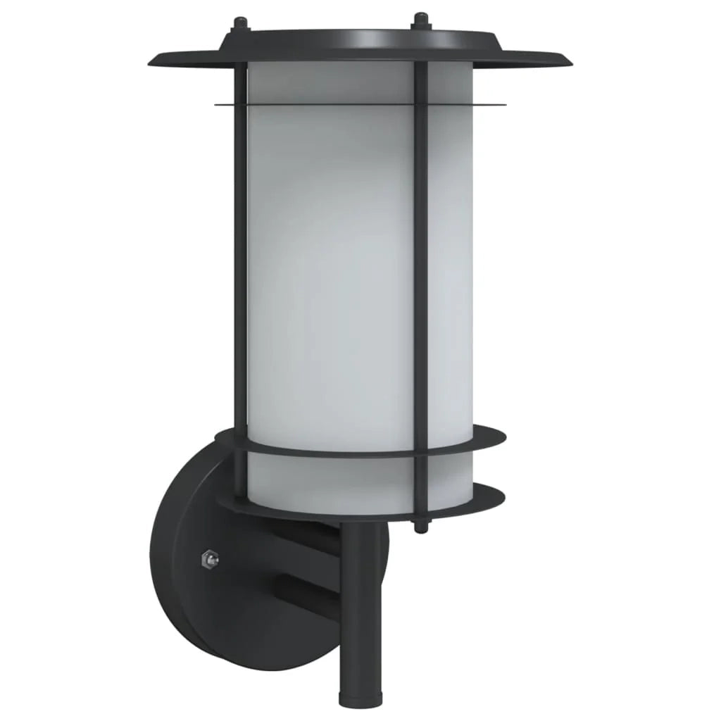 Applique da esterno dal design moderno 19 x 19 x 31 cm elegante e versatile in acciaio inox nero 02_0056600