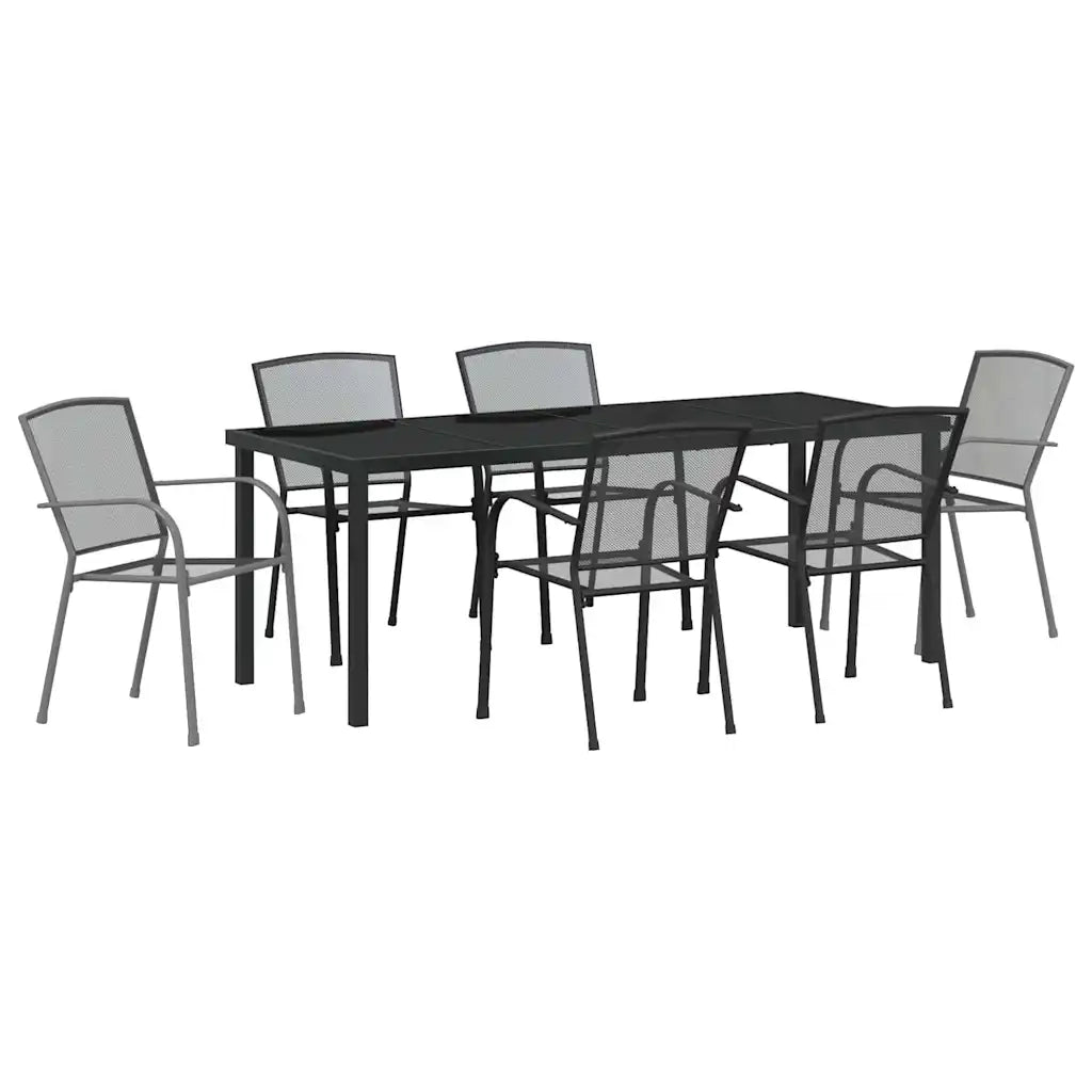 Set da Pranzo per Giardino 7 pcs Antracite 3379287