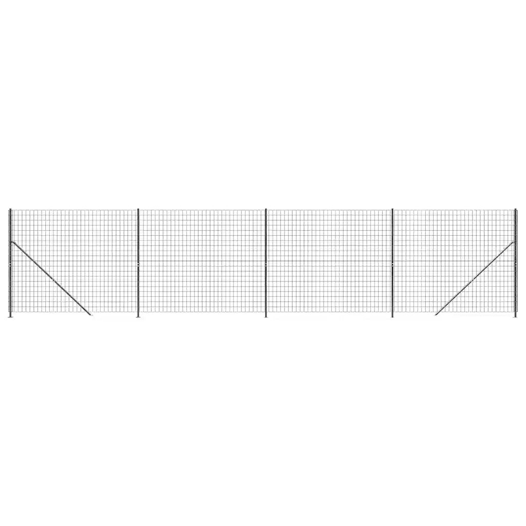 Recinzione Metallica con Flangia Antracite 1,8x10 m