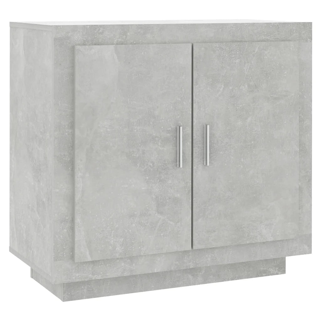 Credenza | Madia | Buffet da pranzo | Armadio da pranzo Grigio Cemento 80x40x75 cm in Legno Compensato