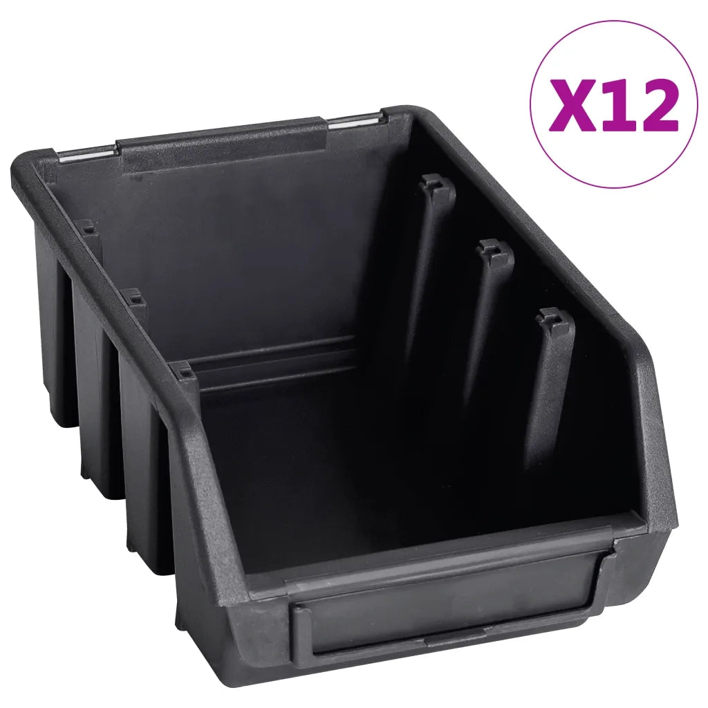 Kit Contenitori 32 pz con Pannelli a Parete Rosso e Nero CFW3127080