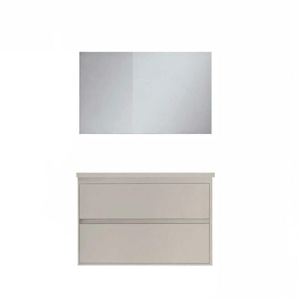 Composizione mobile bagno sospeso con cassetti cm 100 mod. ELEGANCE - Grigio Corda
