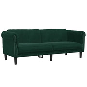 Divano | Divano da soggiorno | Sofa a 3 Posti Verde Scuro in Velluto