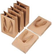 Set di borse di carta 10 pezzi - materiale cartaceo - riciclabile - sostenibile - con maniglia - amichevole con l'ambiente - borsa della spesa