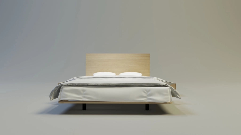 LETTO IMBOTTITO SONAR TRE 180x200 SOLIK ROVERE NATURALE