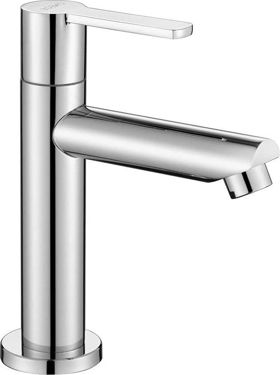 Wastafel con rubinetto per acqua fredda - Bagno ospiti - Finestra di aerazione rimovibile - Rubinetto con valvola a goccia in ceramica con tubo di connessione