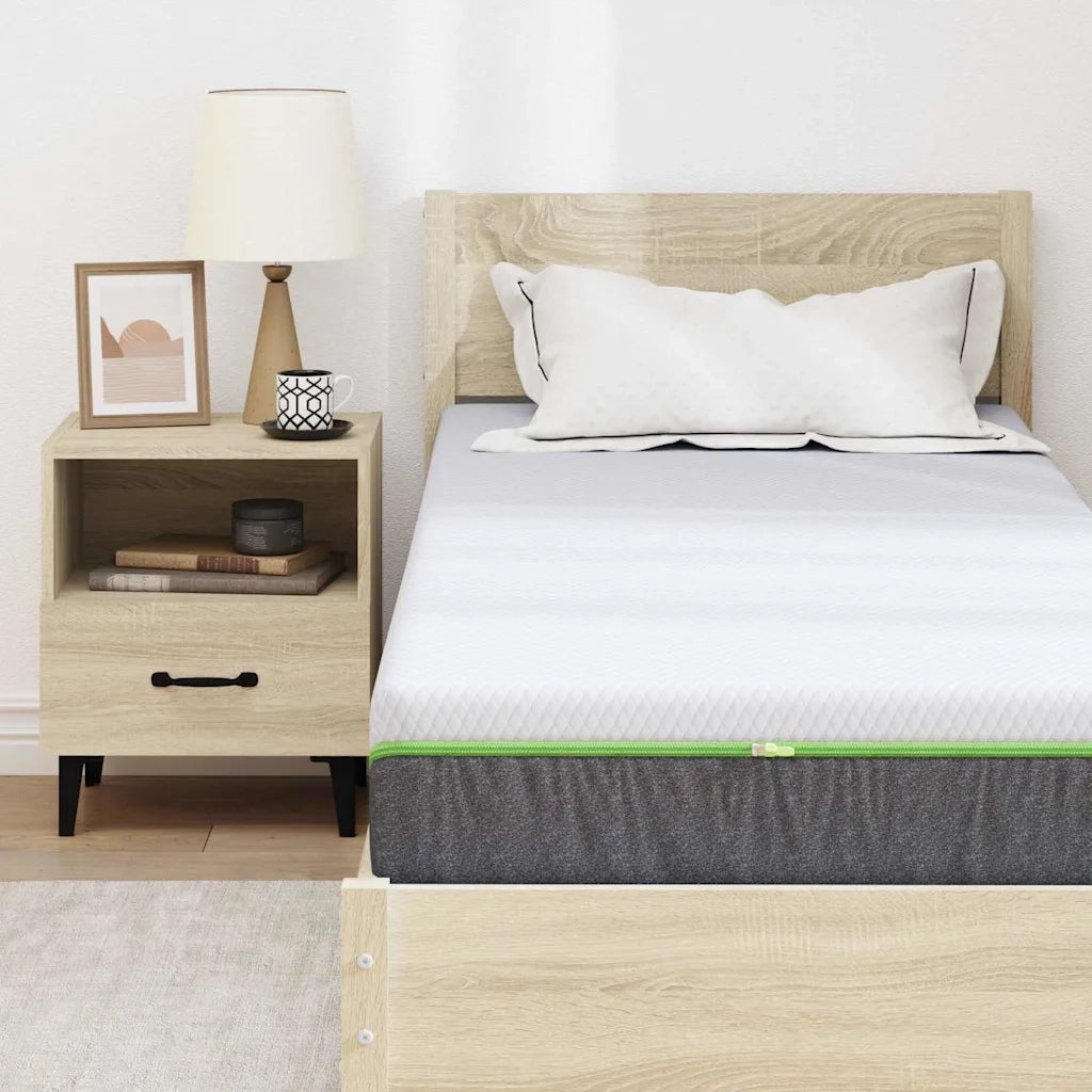 Materasso-Materasso per letto Bianco e Grigio 80 x 200 cm Tessuto Jacquard 803683