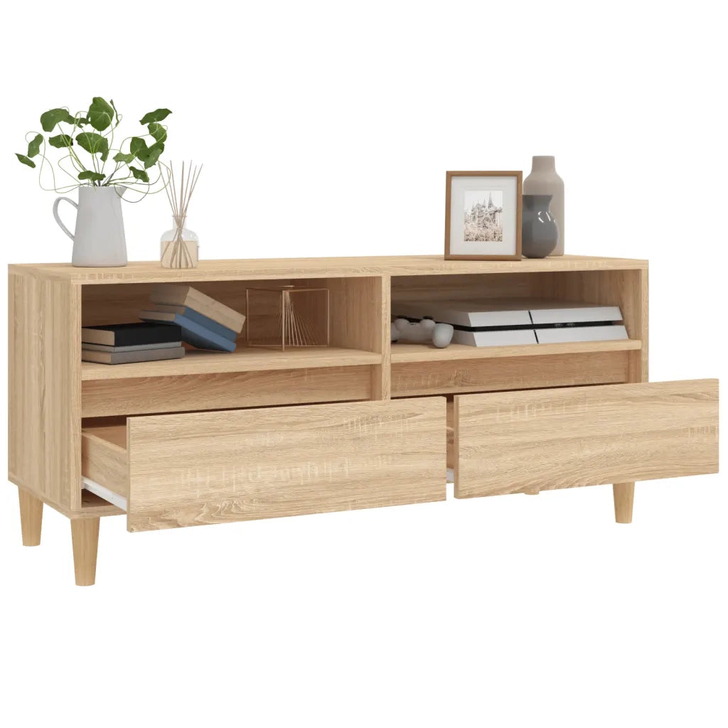 Mobile TV-Credenza per TV Rovere Sonoma 100x34,5x44,5 cm in Legno Multistrato