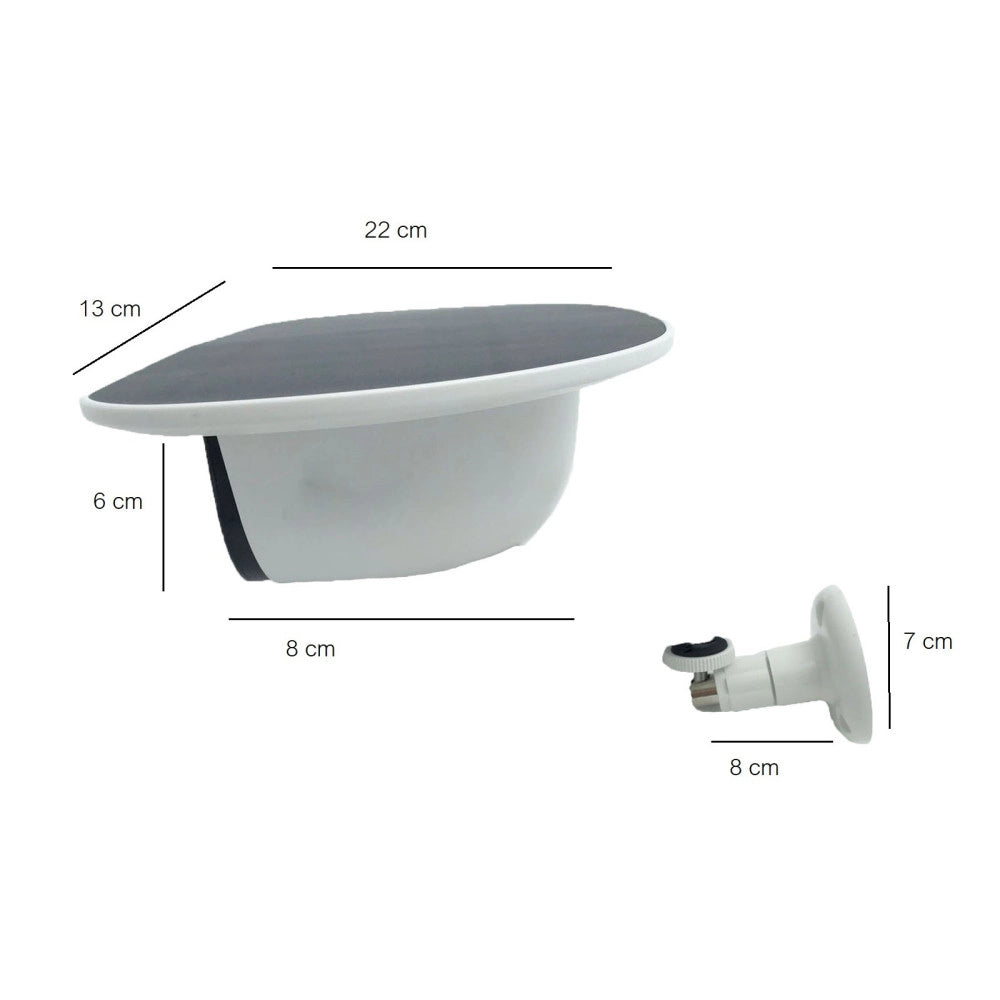 Trade Shop - Telecamera Di Sorveglianza Ip Wireless Per Esterni Ad Energia Solare Wifi Q-s705 -