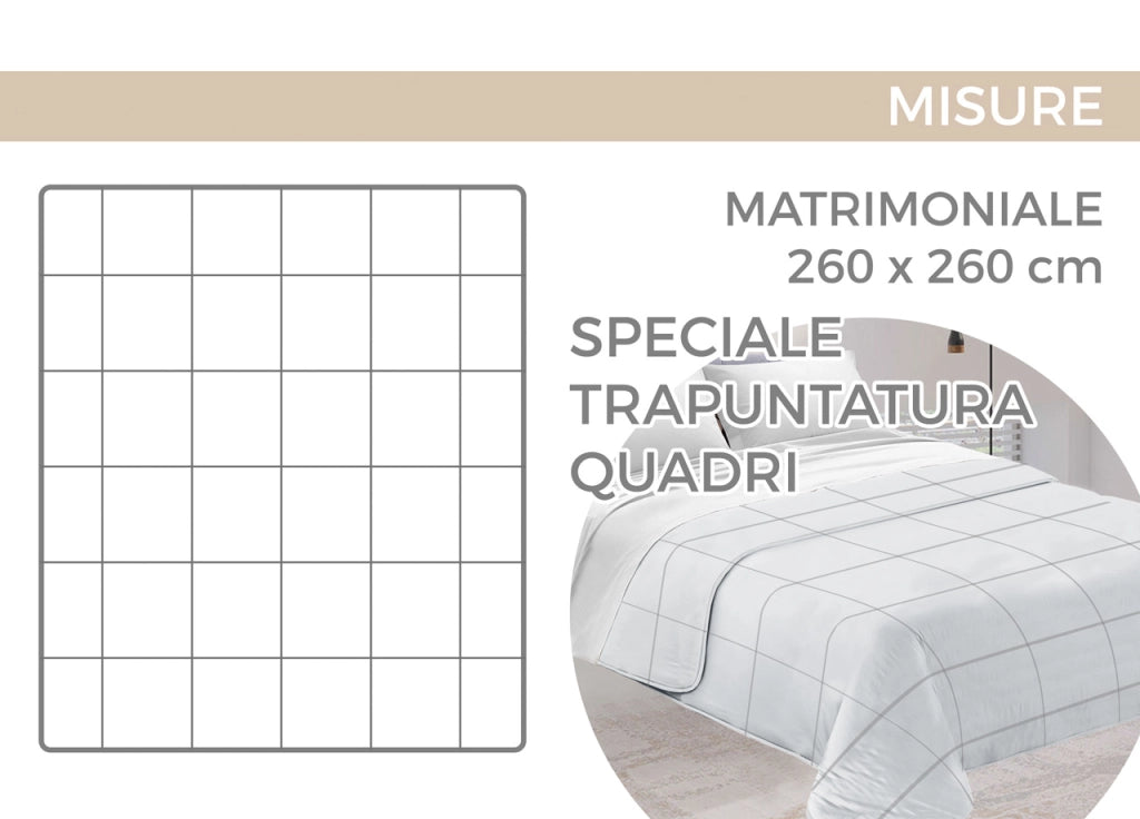 Quilt Trapuntino Piumino Estivo Digitale 100gr/mq Microfibra Fiori D2
