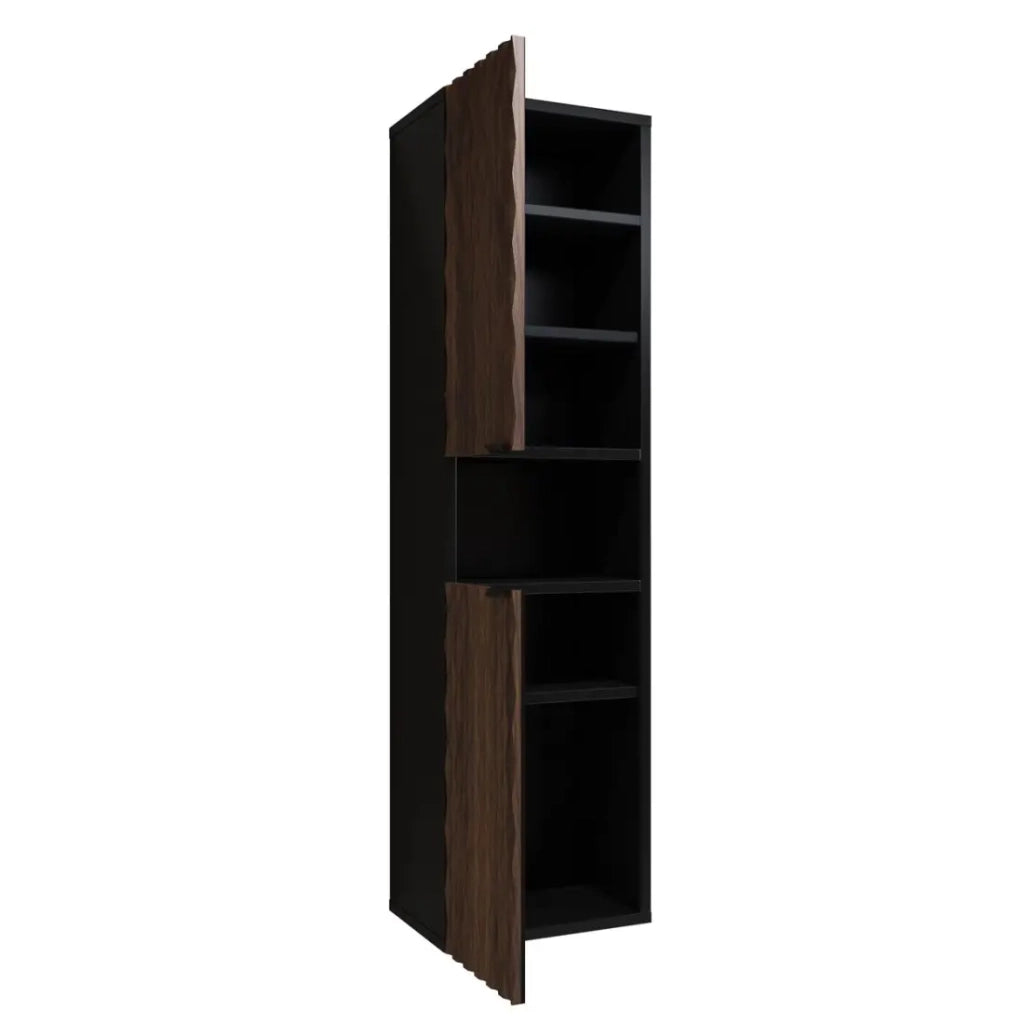 Colonna per il bagno collezione KING - Rovere scuro e nero
