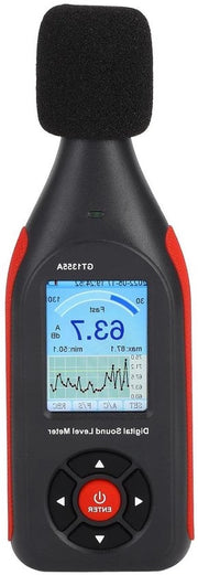 Decibelometro Alta Precisione - Misuratore Livelli di Rumore 30-130 DB - Misuratore di Rumore AC/DC - Schermo LCD - Individui Famiglie Aziende