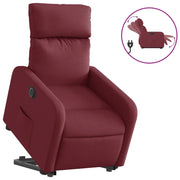 Poltrona | Sedia Relax Alzapersona Reclinabile Elettrica Rosso Vino Tessuto