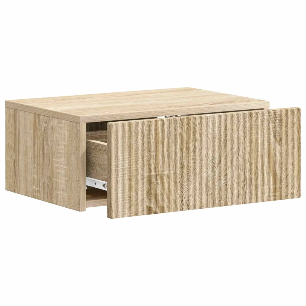 Mobiletto da notte a muro Rovere Sonoma 49 x 34,5 x 20 cm
