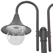 Lampione da Giardino E27 220 cm in Alluminio 2 Lampade Bronzo CFW6582801