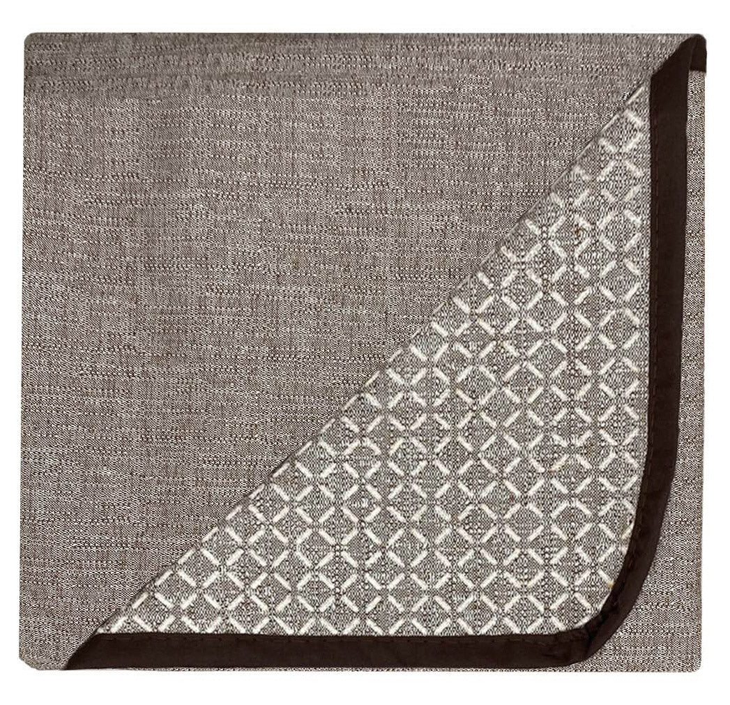 Copridivano in Poliestere con Penisola Destra Seduta 240 cm Marrone