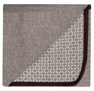 Copridivano in Poliestere con Penisola Destra Seduta 240 cm Marrone