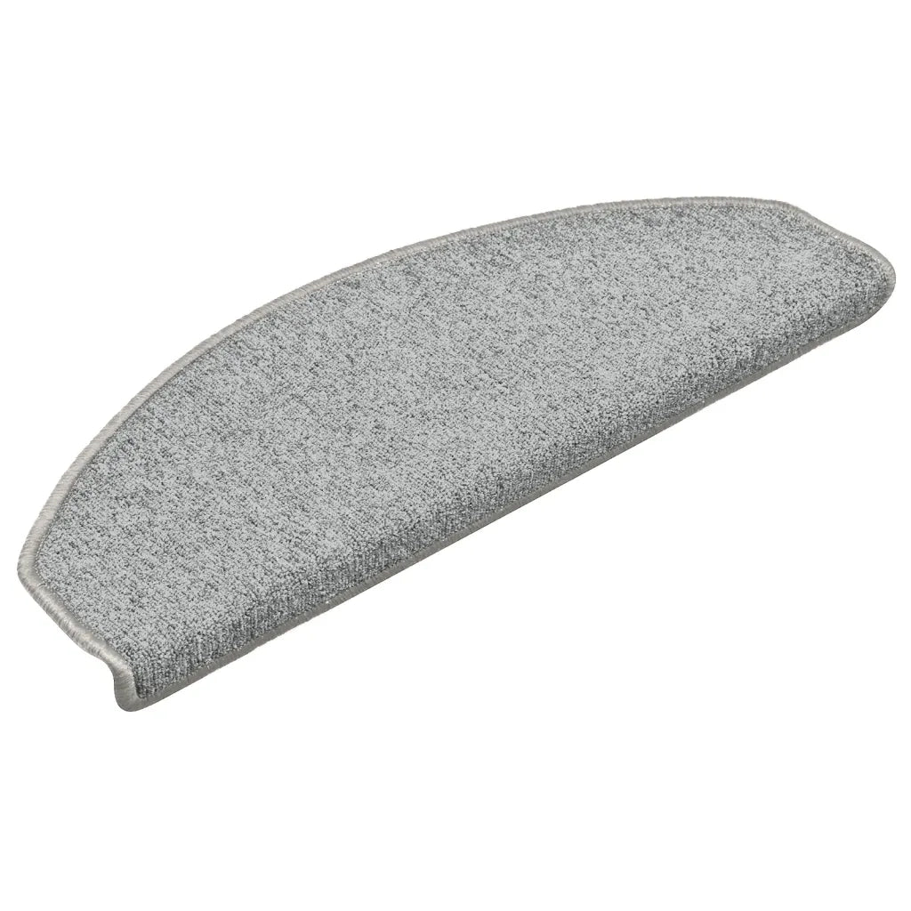 Tappetini per scale 15 pz 65x24x4 cm Grigio chiaro Semicircolari Grandi 322371