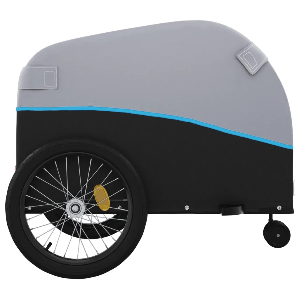 Rimorchio da Bici Nero e Blu 45 kg in Ferro CFW8339076