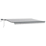 Tenda da Sole | Tenda Retrattile Manuale con LED Antracite e Bianco 400x300 cm