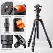 Stativo per Fotocamera - 116cm - Incluso Supporto per Smartphone