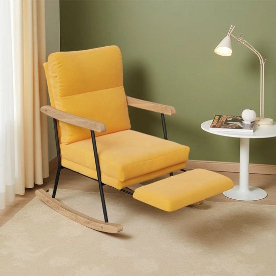Sedia Relax - Ergonomica - Supporto di Piede Raffreddabile - Oscillante - Giallo