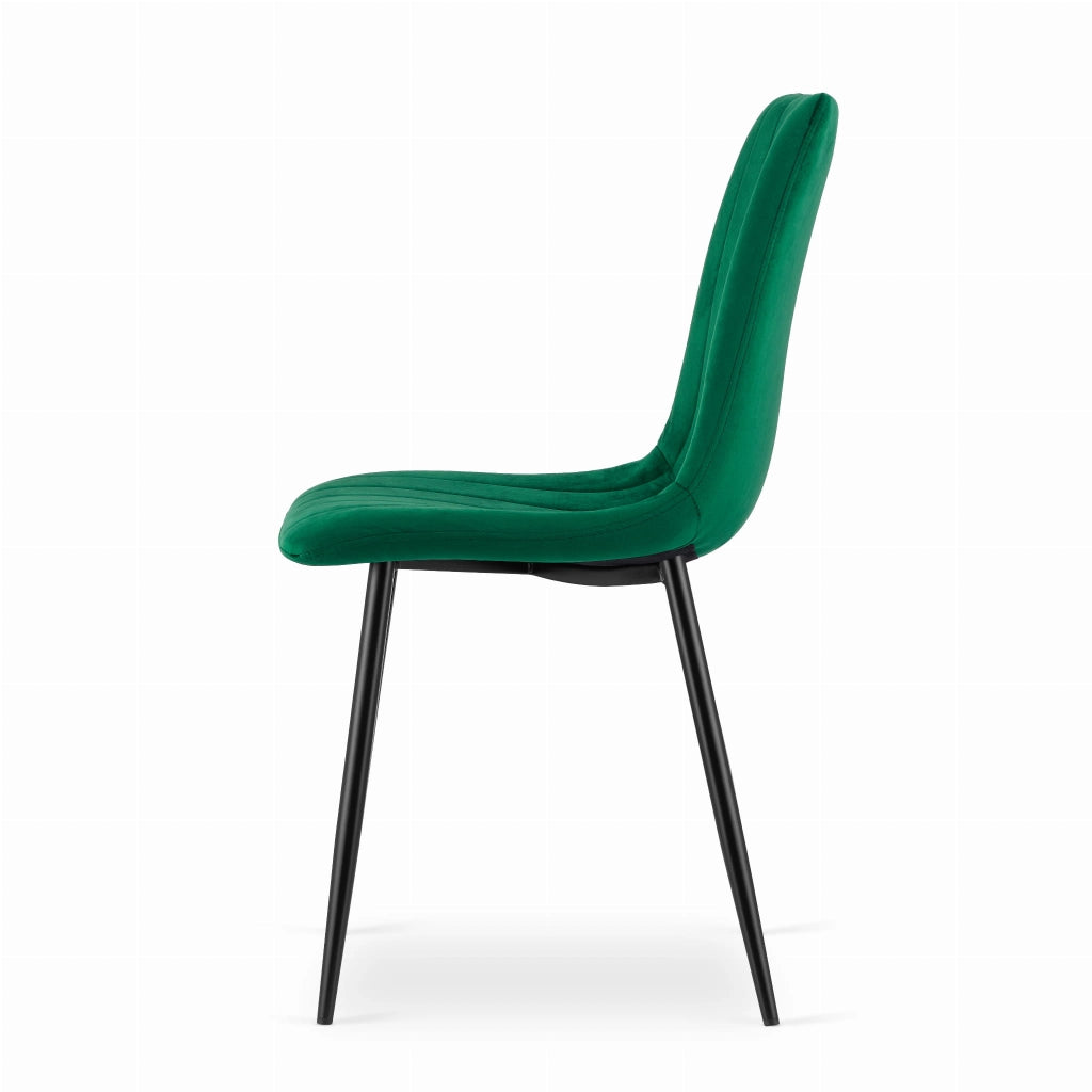 Sedia VALORA JEWA - Design ergonomico in velluto verde scuro x 1