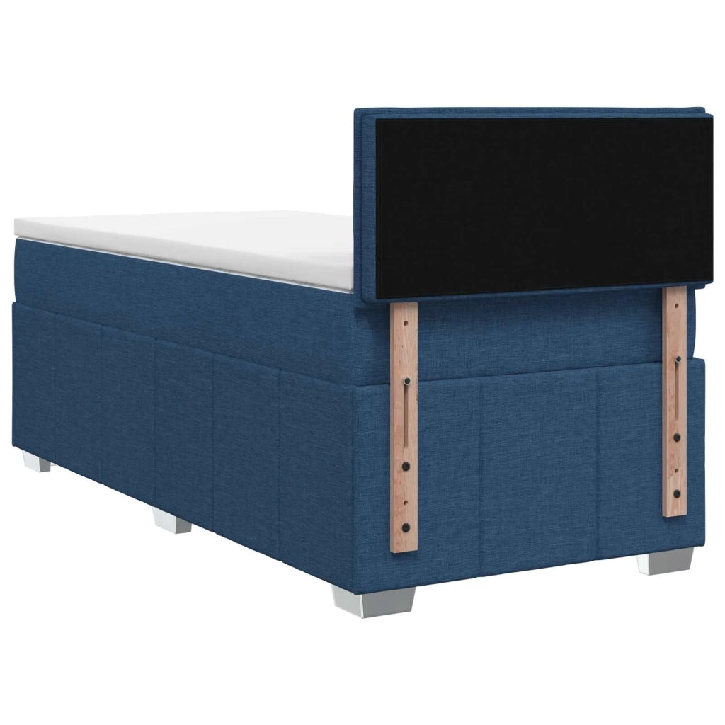 Letto box spring con materasso Blu 100 x 200 cm Tessuto 3451142