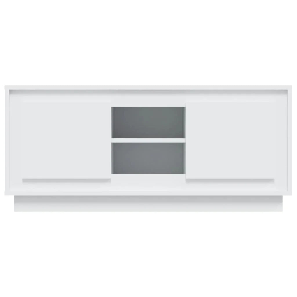 Mobile TV multimediale scaffale TV mobile TV sala da pranzo soggiorno camera da letto 102 x 35 x 45 cm legno ingegnerizzato bianco 02_0025568