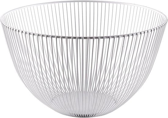 Fruitschaletto Ronde per verdure e frutta - Servizio da frutta - Decorativo - Adatto per la cucina - Bianco.