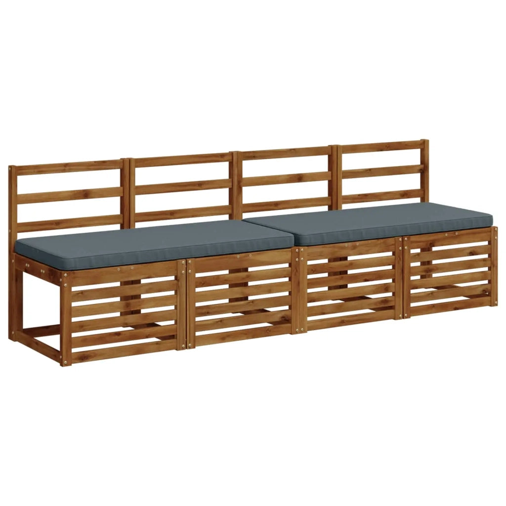 Cuscini per Panchina a 2 Pezzi VUGHT 2 pz 100% Poliestere Blu 951759