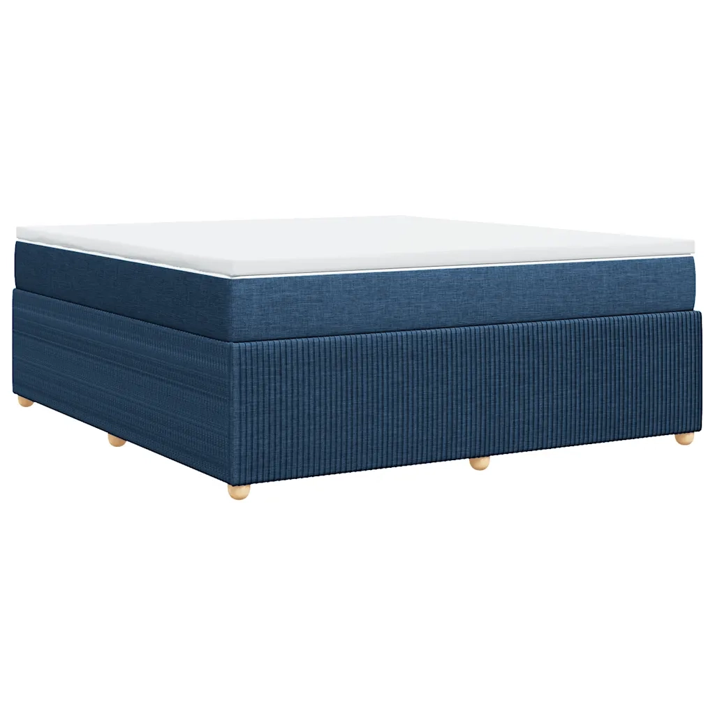 vidaXL Giroletto a Molle con Materasso Blu 180x200 cm in Tessuto