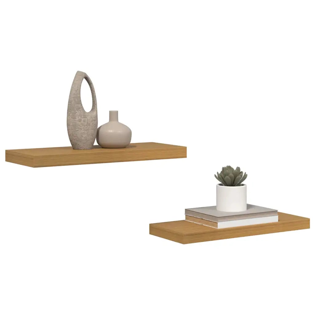 Scaffale da parete 2 pz Beige 60 x 23,5 x 3,8 cm 42019990