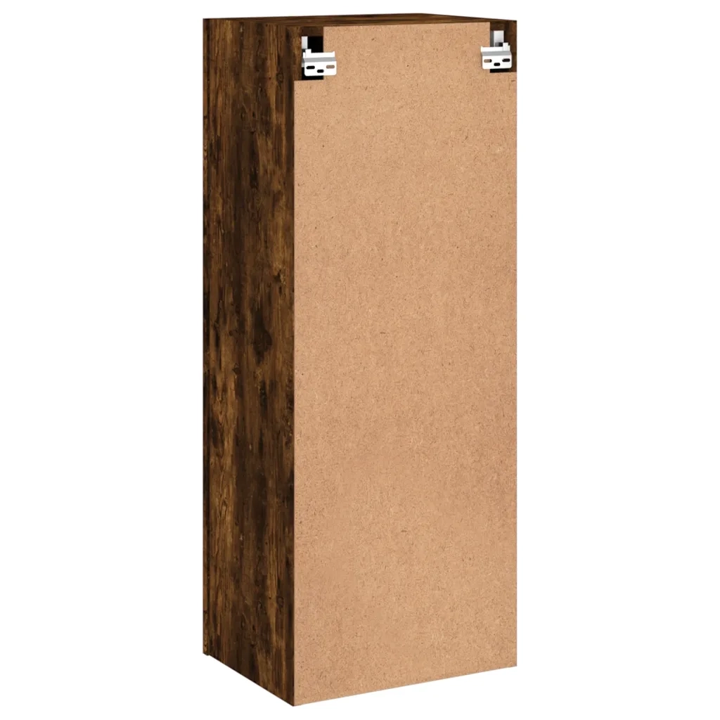 Mobile TV a Parete Rovere Fumo 40,5x30x102 cm Legno Multistrato 836935